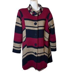 VTG 100% Mink Cashmere Cardigan XL Artsy Colorblock Knit Jacket Pockets Luxury